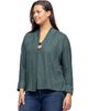 24seven Comfort Apparel 24seven Comfort Apparel Single Button Front Long Sleeve Womens Cardigan - 2