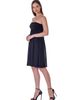 24seven Comfort Apparel 24seven Comfort Apparel Strapless Empire Waist Mini Dress - 2