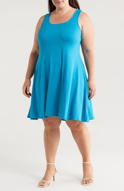 24seven Comfort Apparel 24seven Comfort Apparel Stretch Fit & Flare Dress