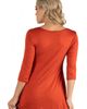 24seven Comfort Apparel 24seven Comfort Apparel Three Quarter Sleeve V-neck Maternity Tunic Top - 3