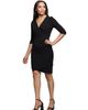 24seven Comfort Apparel 24seven Comfort Apparel V-neck Faux Wrap Dress - 2