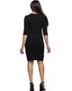 24seven Comfort Apparel 24seven Comfort Apparel V-neck Faux Wrap Dress - 3