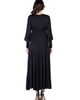24seven Comfort Apparel 24seven Comfort Apparel V-Neck Long Sleeve Maxi Dress - 3