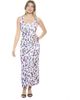 24seven Comfort Apparel 24seven Comfort Apparel Womens Abstract Scoop Neck Sleeveless Tank Racerback Maxi Dress - 1