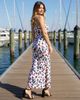 24seven Comfort Apparel 24seven Comfort Apparel Womens Abstract Scoop Neck Sleeveless Tank Racerback Maxi Dress - 5