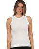 24seven Comfort Apparel 24seven Comfort Apparel Womens Basic Ribbed Knit Round Neck Sleeveless Tank Top - 1