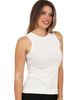 24seven Comfort Apparel 24seven Comfort Apparel Womens Basic Ribbed Knit Round Neck Sleeveless Tank Top - 2
