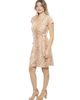 24seven Comfort Apparel 24seven Comfort Apparel Womens Cheetah Collar Knee Length Side Tie Wrap Dress - 2