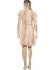 24seven Comfort Apparel 24seven Comfort Apparel Womens Cheetah Collar Knee Length Side Tie Wrap Dress - 3