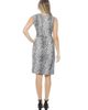 24seven Comfort Apparel 24seven Comfort Apparel Womens Cheetah V-Neck Sleeveless Faux Wrap Tulip Hem Midi Dress - 3