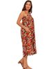 24seven Comfort Apparel 24seven Comfort Apparel Womens Essential Abstract Print Spaghetti Strap Smocked Pocket A-Line Maxi Dress - 2