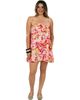 24seven Comfort Apparel 24seven Comfort Apparel Womens Essential Floral Print Spaghetti Strap Smocked A-Line Pocket Mini Dress - 1