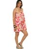 24seven Comfort Apparel 24seven Comfort Apparel Womens Essential Floral Print Spaghetti Strap Smocked A-Line Pocket Mini Dress - 2