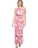 24seven Comfort Apparel 24seven Comfort Apparel Womens Essential Paisley Sleeveless Side Slit Bodycon A-Line Maxi Dress - 1