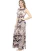 24seven Comfort Apparel 24seven Comfort Apparel Womens Essential Sleeveless Side Slit Bodycon A-Line Maxi Dress - 2