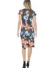 24seven Comfort Apparel 24seven Comfort Apparel Womens Floral V-Neck Short Sleeve Knee Length Faux Wrap Dress - 3