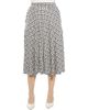 24seven Comfort Apparel 24seven Comfort Apparel Womens Geometric Elastic Waist Pocket A-Line Midi Skirt - 1
