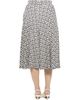 24seven Comfort Apparel 24seven Comfort Apparel Womens Geometric Elastic Waist Pocket A-Line Midi Skirt - 3