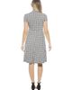 24seven Comfort Apparel 24seven Comfort Apparel Womens Geometric V-Neck Short Sleeve Faux Wrap Knee Length A-Line Dress - 3
