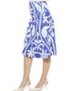 24seven Comfort Apparel 24seven Comfort Apparel Womens Paisley Elastic Waist Knee Length A-Line Skirt - 2
