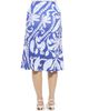 24seven Comfort Apparel 24seven Comfort Apparel Womens Paisley Elastic Waist Knee Length A-Line Skirt - 3