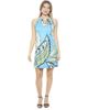 24seven Comfort Apparel 24seven Comfort Apparel Womens Paisley Knee Length Paisley Sleeveless Keyhole Dress - 1