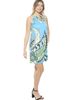 24seven Comfort Apparel 24seven Comfort Apparel Womens Paisley Knee Length Paisley Sleeveless Keyhole Dress - 2