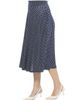 24seven Comfort Apparel 24seven Comfort Apparel Womens Polka Dot Elastic Waist Pocket A-Line Midi Skirt - 2