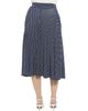 24seven Comfort Apparel 24seven Comfort Apparel Womens Polka Dot Elastic Waist Pocket A-Line Midi Skirt - 3