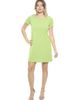24seven Comfort Apparel 24seven Comfort Apparel Womens Short Sleeve Round Neck Mini Shift Dress - 1