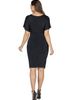 24seven Comfort Apparel 24seven Comfort Apparel Womens Short Sleeve V Neck Twist Front Split Hem Dress - 3