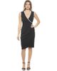 24seven Comfort Apparel 24seven Comfort Apparel Womens V-Neck Sleeveless Faux Wrap Tulip Hemline Midi Dress - 1