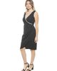 24seven Comfort Apparel 24seven Comfort Apparel Womens V-Neck Sleeveless Faux Wrap Tulip Hemline Midi Dress - 2