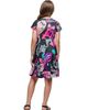 24sevenKid 24sevenKid Black and Pink Paisley Fit and Flare Knee Length Dress - 3