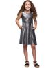 24sevenKid 24sevenKid Black Shimmery Metallic Sleeveless A-Line Dress - 1