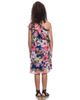 24sevenKid 24sevenKid Blue Floral One Shoulder Ruffle Knee Length Dress - 3