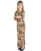 24sevenKid 24sevenKid Brown Fall Print Long Sleeve Side Slit Maxi Dress - 2