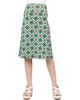 24sevenKid 24sevenKid Green Geo Print Knee Length Skirt - 1