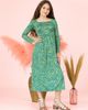 24sevenKid 24sevenKid Green Print Long Sleeve Maxi Dress - 5
