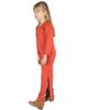 24sevenKid 24sevenKid Long Sleeve Side Slit Maxi Dress Solid Color - 2