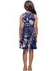 24sevenKid 24sevenKid Navy Blue Floral Fit and Flare Dress - 3