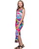 24sevenKid 24sevenKid Pink Floral Print Side Slit Maxi Dress - 2