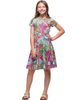 24sevenKid 24sevenKid Pink Paisley Print Short Sleeve Fit and Flare Dress - 1