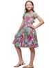 24sevenKid 24sevenKid Pink Paisley Print Short Sleeve Fit and Flare Dress - 2