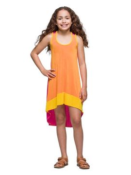 24sevenKid 24sevenKid Sleeveless Colorblock HighLow Knee Length Dress