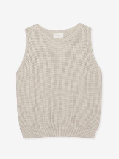 2NDSKIN cotton modified tissue sleeveless knit top