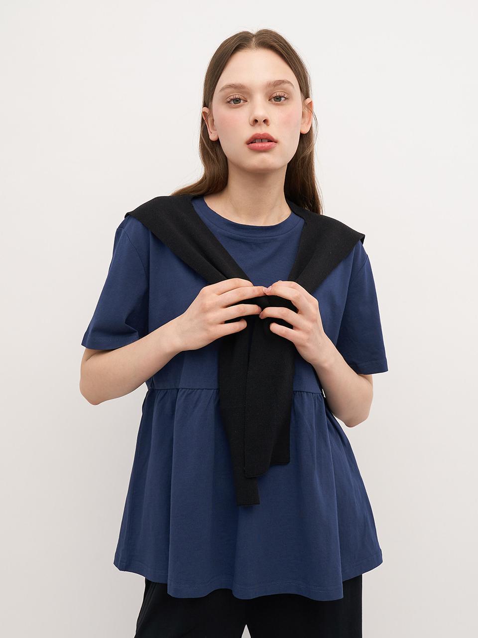 2NDSKIN Organic cotton flare short-sleeved T-shirt