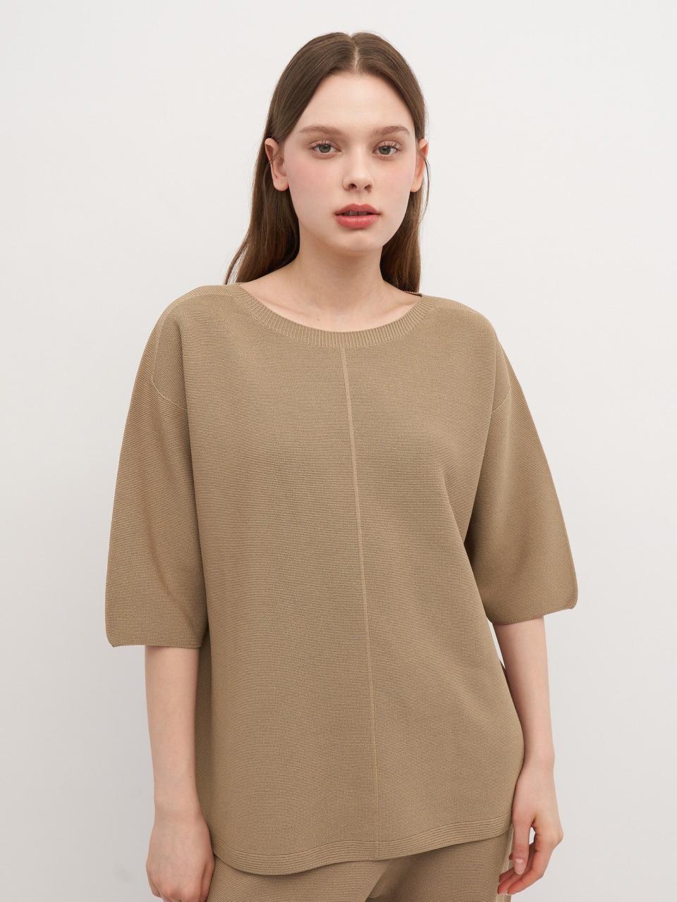 2NDSKIN Wholegarment Relaxed Fit Round Neck Knit Top