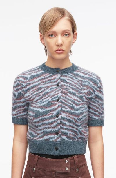 3.1 Phillip Lim 3.1 Phillip Lim Abstract Tiger Short Sleeve Cardigan