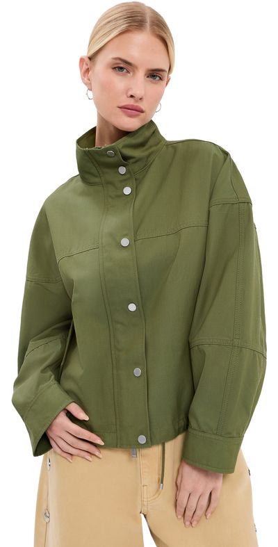 3.1 Phillip Lim 3.1 Phillip Lim Cropped Utility Balloon Jacket Olive